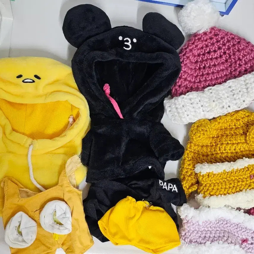 [BUNJANG] 30cm Doll Clothes Animal Hoodie Bundle Set / 30cm 인형 인형옷 동물 후드 일괄 솜깅