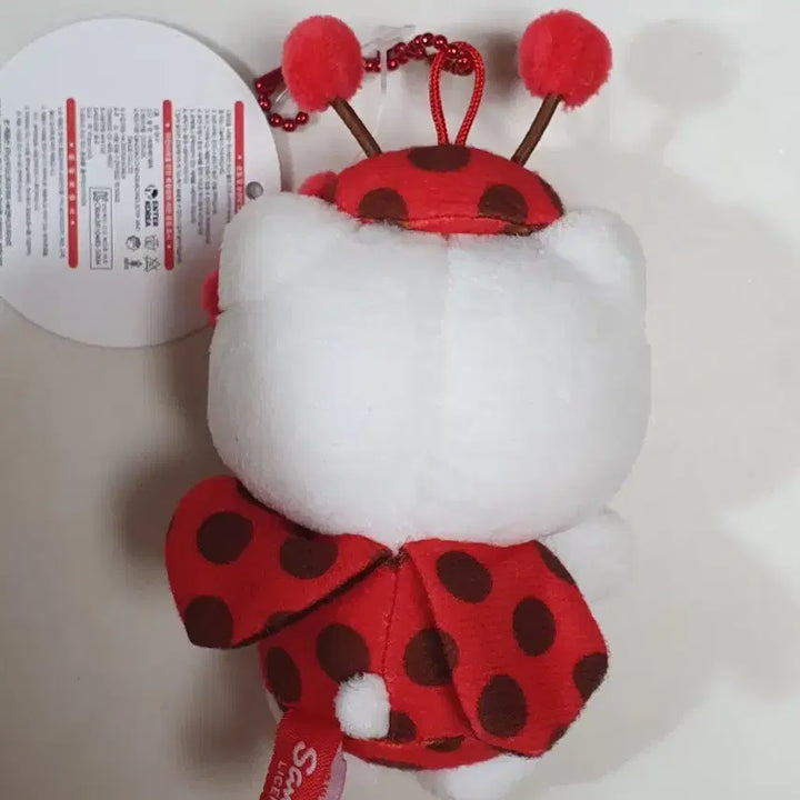 [BUNJANG] Hello Kitty Ladybug Plush Keychain New / 헬로키티 레이디버그 인형 키링 새상품
