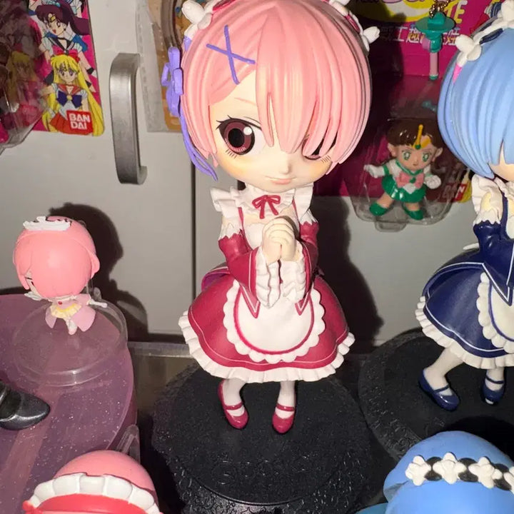[BUNJANG] Re:Zero Rem &amp; Ram Qposket Figure Bundle Set / 일괄) 리제로 렘 람 큐포스켓 피규어 세트