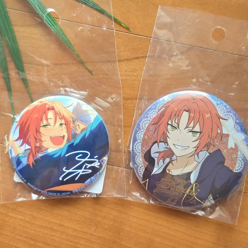 [BUNJANG] Ensemble Stars Tsukimasa Leo Can Badge Set (2 Types) / 앙스타 츠키나가 레오의 캔뱃지 2종 일괄판매 - Used