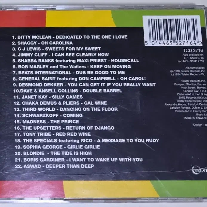 [BUNJANG] 100% Reggae Compilation CD (Unsealed) / 100% 레게  (개봉 CD) 레게 컴필레이션 / 기스 있습니다