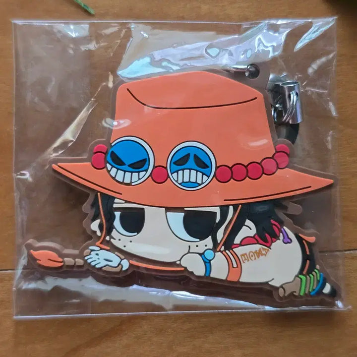 [BUNJANG] One Piece Ace Daru~un Rubber Strap / 원피스 에이스 러버 스트랩 - Used
