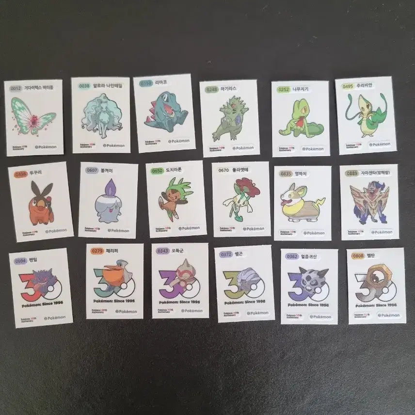[BUNJANG] Pokemon 30th Anniversary Sb-Seal / (단종)포켓몬 30주년 기념 띠부씰 팔아요