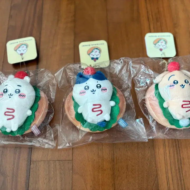 [BUNJANG] Chiikawa Bakery Limited Sandwich Mascot 3-Type Bundle Set / 치이카와 베이커리 한정 샌드위치 마스코트 3종 일괄 세트