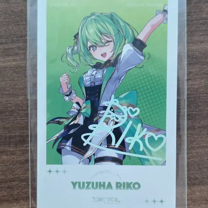 [BUNJANG] Stellive Yuzuha Riko Signed Cheki Card / 스텔라이브 유즈하 리코 싸인 체키 카드