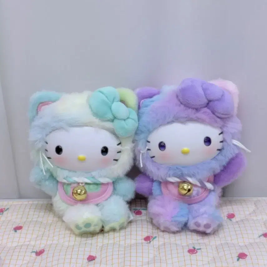 [BUNJANG] Hello Kitty Lucky Cat Plush Keyring / 행운의 야옹이 헬로키티 인형 키링