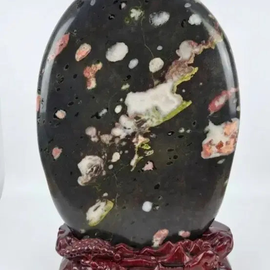 [BUNJANG] Rhodonite Sika Deer Figurine / 연화석 꽃사슴 모양 장식품
