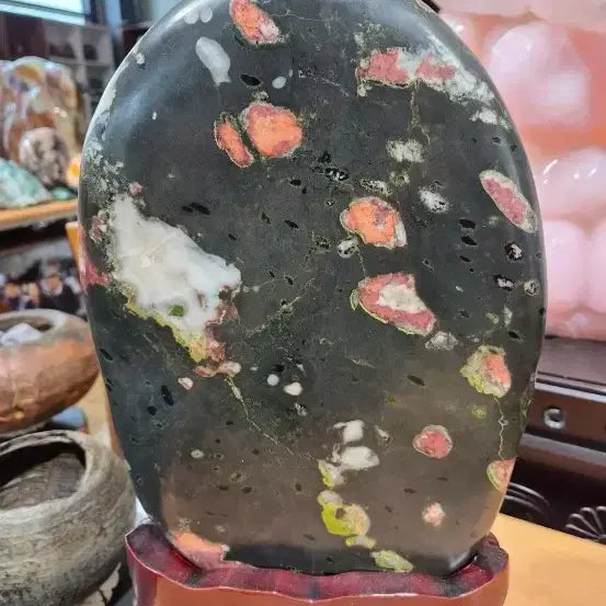[BUNJANG] Rhodonite Sika Deer Figurine / 연화석 꽃사슴 모양 장식품