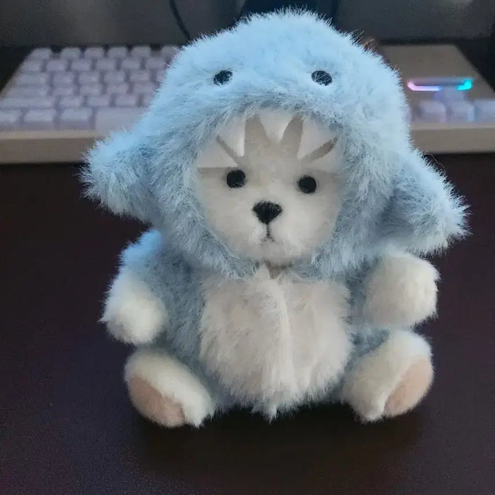 [BUNJANG] Teddy Tails Rena Bear Keychain Shark / 테디테일즈 레나베어 키링 상어