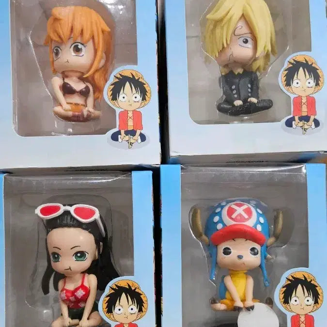 [BUNJANG] One Piece 4-Character Figure Set (SD Style) / 원피스 피규어 4종 세트