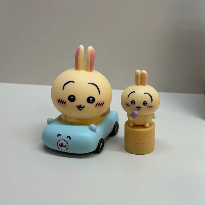 [BUNJANG] Usagi Car Figure &amp; Stamp Set / 우사기 자동차 피규어 &amp; 도장 세트