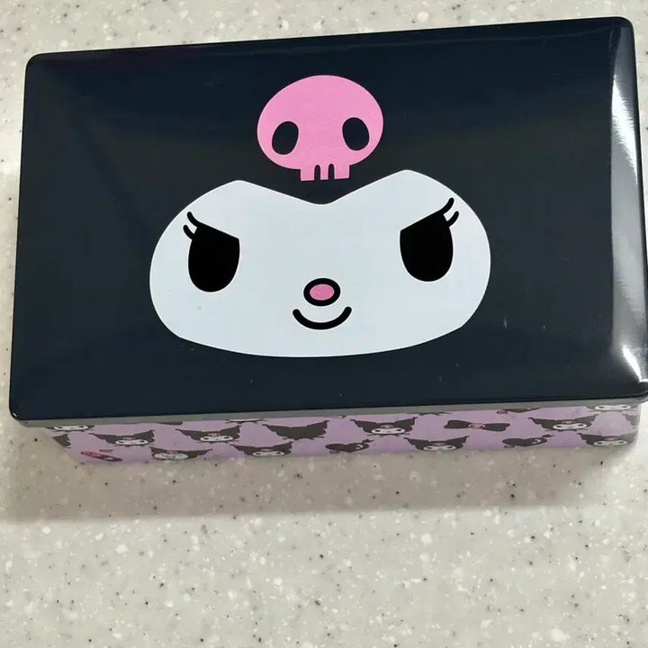[BUNJANG] Sanrio Kuromi Square Tin Case Cookie Storage Box / 산리오 쿠로미 사각 틴케이스 쿠키 소품함