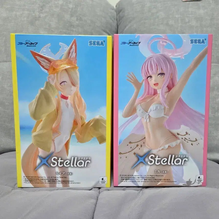 [BUNJANG] Sega Blue Archive Stellar Seia &amp; Mika Figure Bundle Set (Sealed) / 택포4.2) 세가 블루아카이브 Stellar 피규어 세이아, 미카 피규어 일괄