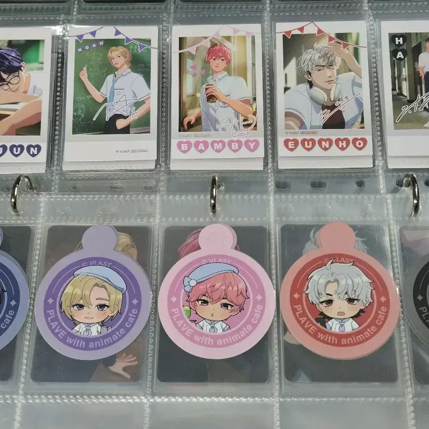 [BUNJANG] PLAVE Animate Polaroid Style Photocard Bundle Set / 플레이브 육여름 애니메이트 체키풍 포카, 스트로우픽, 가족포카 일괄