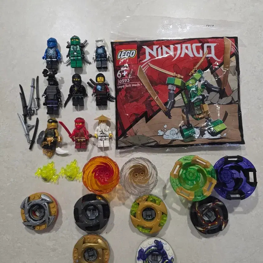 [BUNJANG] LEGO Ninjago Minifigures + Spinjitzu Spinners Bundle Set / 레고 닌자고 미니피규어 + 스핀짓주 팽이 일괄 판매
