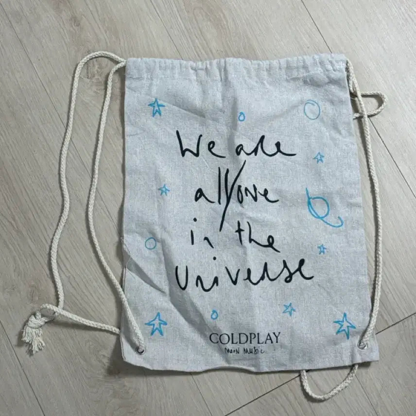 [BUNJANG] Coldplay Drawstring Bag Eco Bag Pouch / 콜드플레이 드로우백 에코백 파우치 미착용