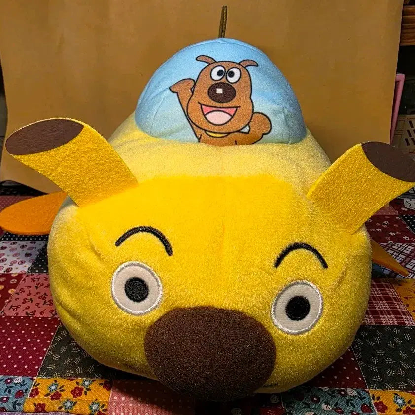 [BUNJANG] Anpanman Classic Cheese Airplane Doll Vintage / 호빵맨 고전 치즈 비행기 인형 빈티지
