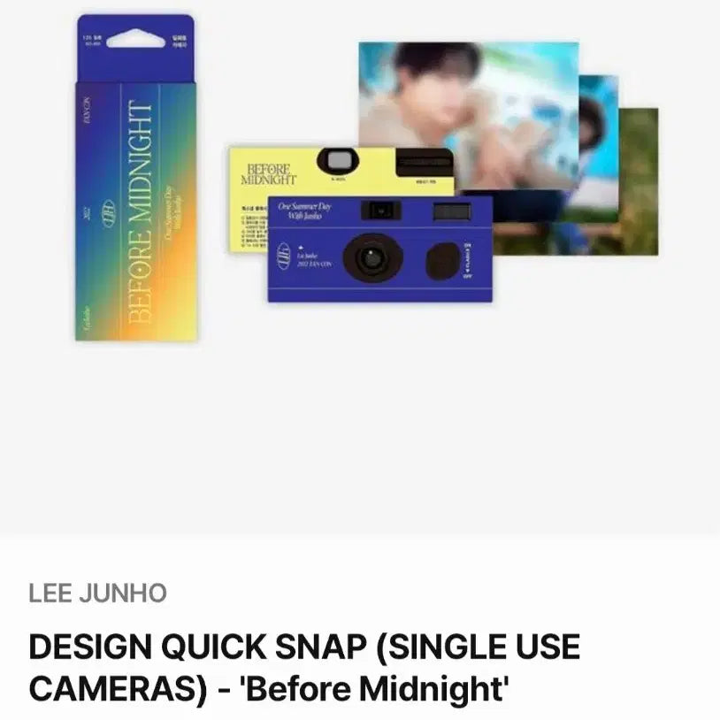 [BUNJANG] Lee Junho Disposable Camera Bundle with Unused Camera and Printed Photos / 이준호 (원가이하/미사용) 비미나 일회용 카메라 + 필카 인화 사진 일괄