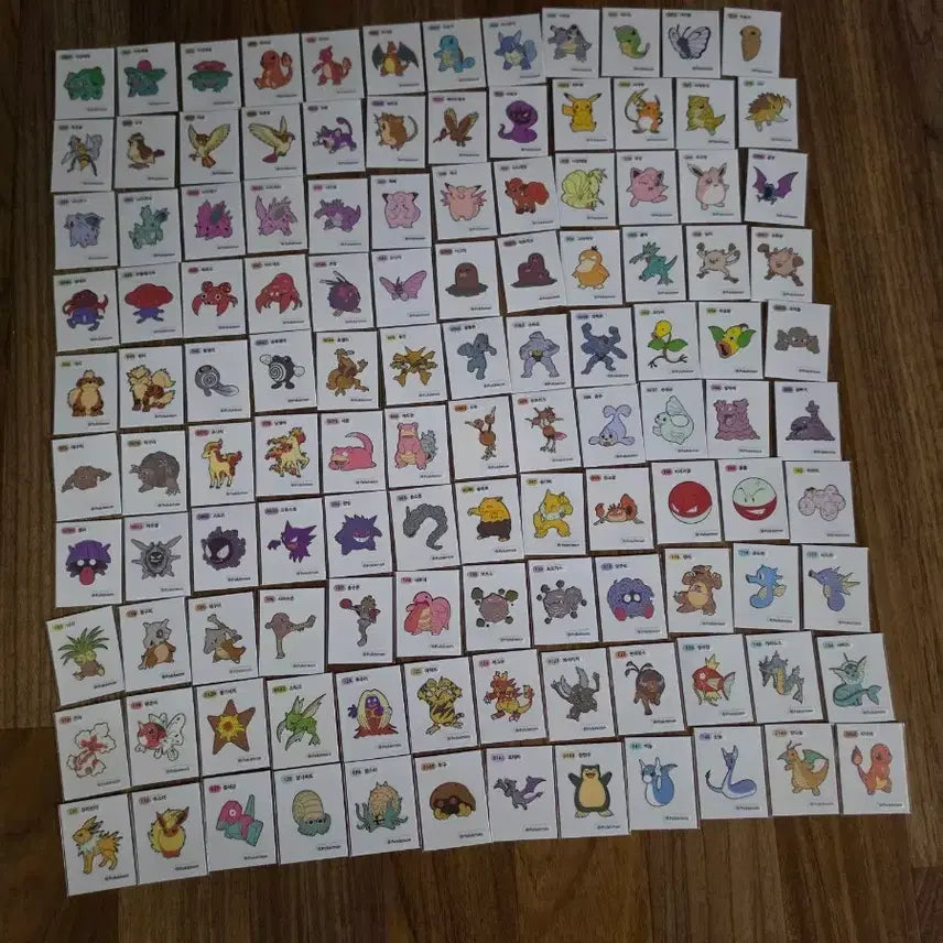 [BUNJANG] Pokemon Stickers Bundle Set (250 pcs) / 포켓몬 띠부씰 1세대 120장 2세대 94장 4,9세대 36장 총250장 일괄판매합니다