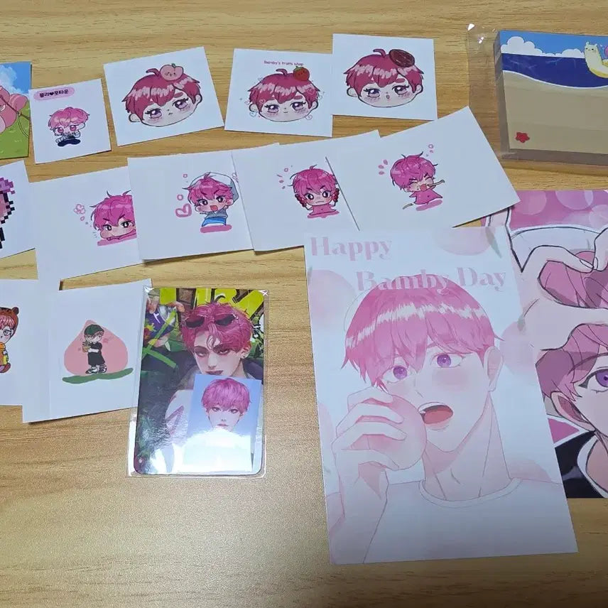 [BUNJANG] PLAVE Bambi Lucky Draw Postcard Sticker Bundle Set / 플레이브 밤비 생카 럭드 엽서 스티커 일괄