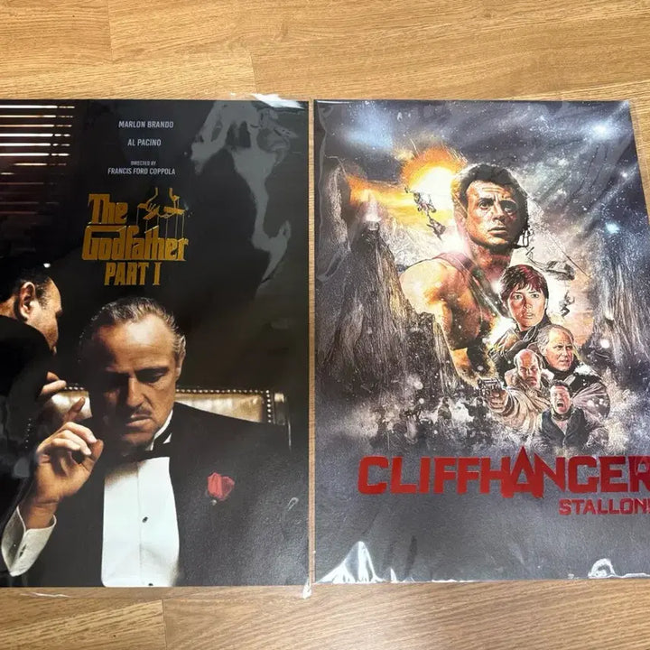 [BUNJANG] The Godfather Part I &amp; Cliffhanger A3 Poster Bundle Set / 영화 고전 명작 대부 파트1 A3 포스터 + 클리프 행어 A3 포스터 일괄 세트