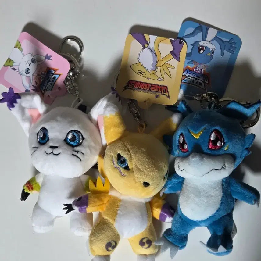 [BUNJANG] Digimon 3-Piece Keychain Set Bundle / 일괄)디지몬 키링 3종 세트