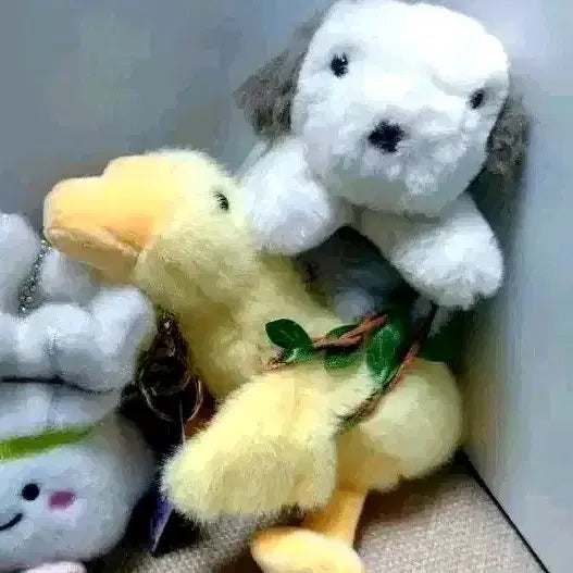 [BUNJANG] Animal Plush Keychain Set (3 Types) / 동물 인형 키링 3종 세트 판매