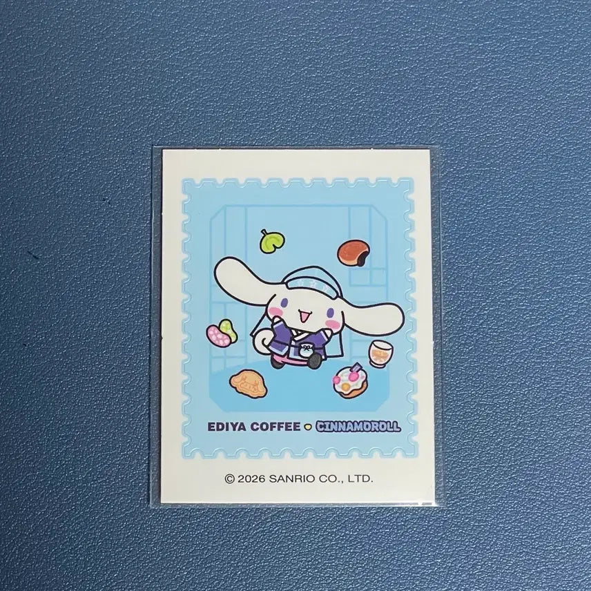 [BUNJANG] EDIYA Sanrio Cinnamoroll Stamp Sticker / 이디야 산리오 시나모롤 띠부씰 우표 스티커