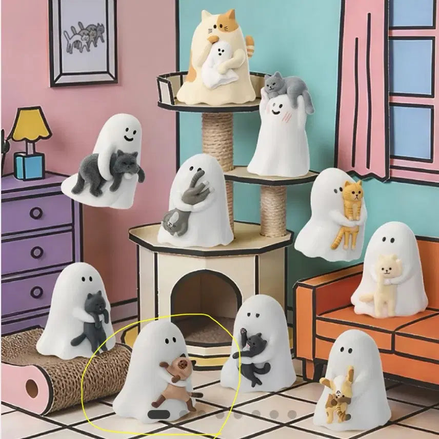 [BUNJANG] 52TOYS Little Ghost Cat Figure / 52TOYS 작은유령과 고양이 리틀 고스트 캣 피규어