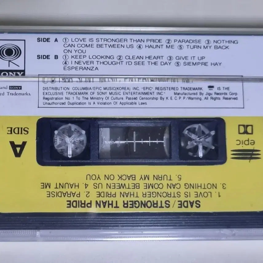 [BUNJANG] Shadey Stronger Than Pride Unsealed Cassette Tape / 샤데이 - Stronger Than Pride (미개봉 카세트테이프)
