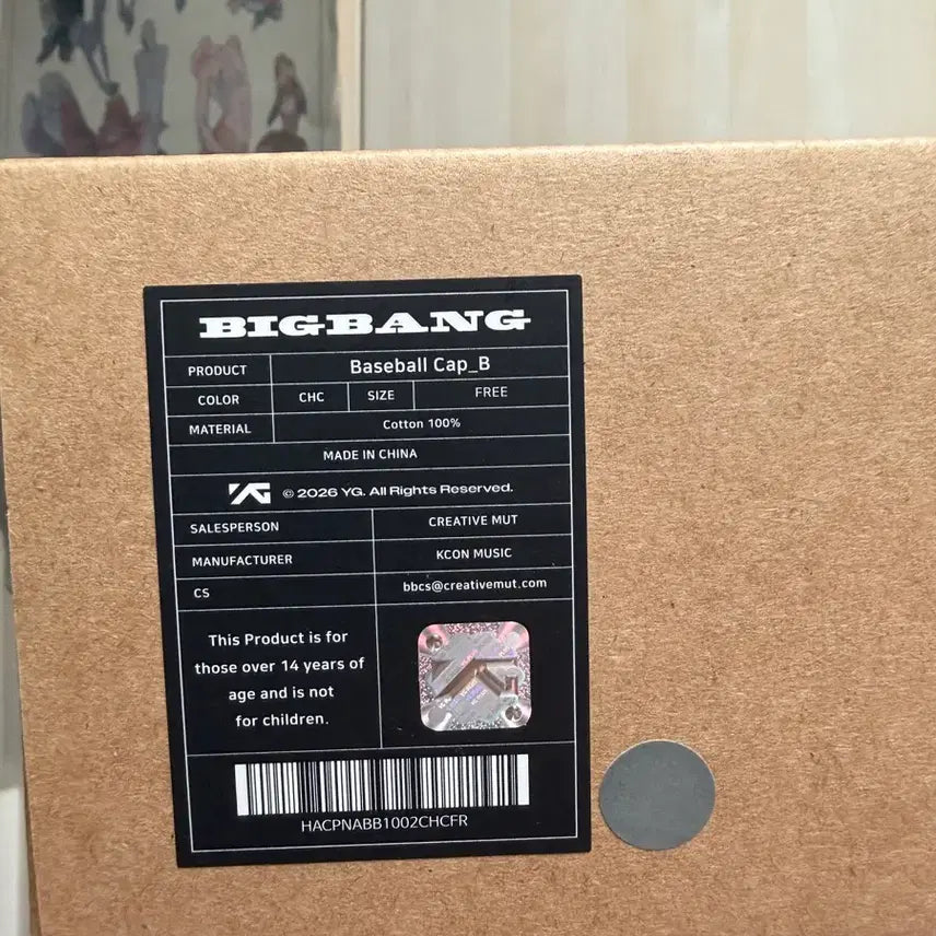 [BUNJANG] BIGBANG 20th Anniversary Cosmos Ball Cap Charcoal / 빅뱅 20주년 기념 코스모스 볼캡 (빅뱅 전시회 한정 md)