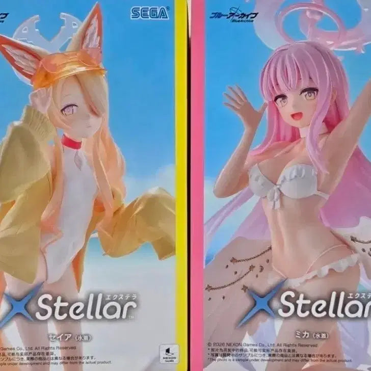 [BUNJANG] Sega Blue Archive Seia/Mika Swimsuit Figures (Set) / 최저가) 세가 블루아카이브 세이아/미카 수영복 정품 피규어