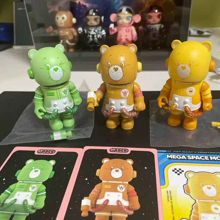 [BUNJANG] Pop Mart Mega Space Molly Care Bears 3 Types Set / 팝마트 메가 스페이스 몰리 케어베어 3종 세트