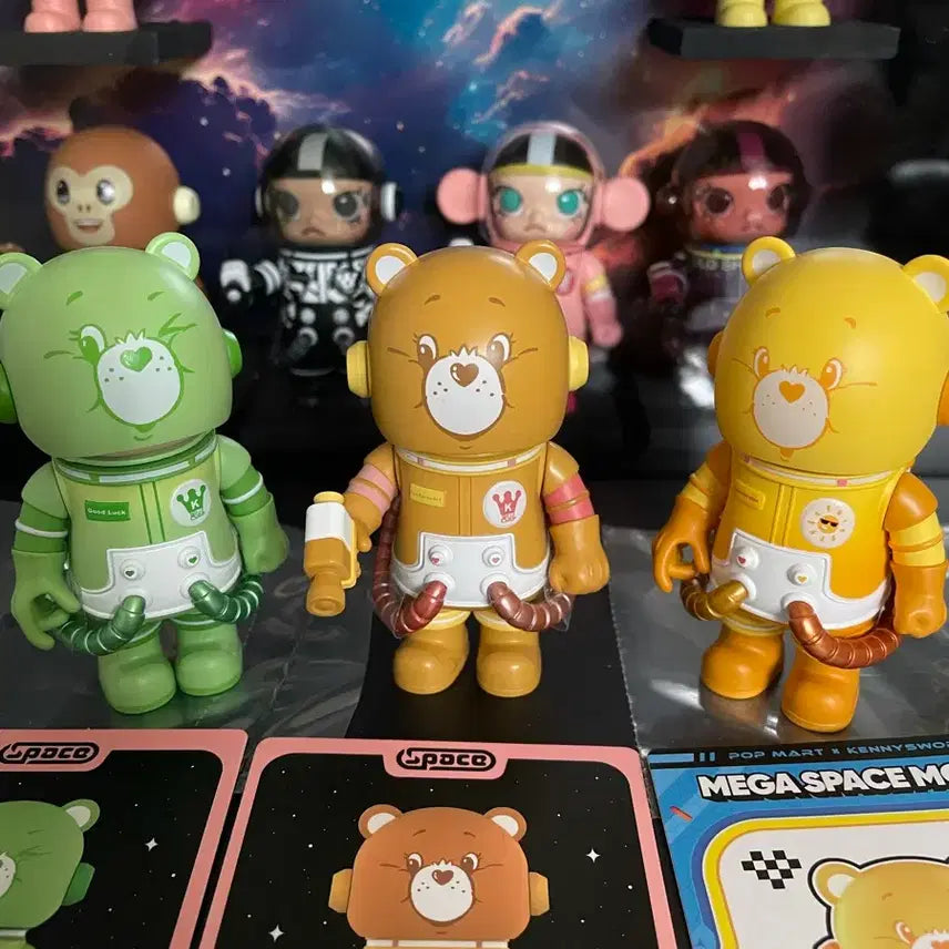 [BUNJANG] Pop Mart Mega Space Molly Care Bears 3 Types Set / 팝마트 메가 스페이스 몰리 케어베어 3종 세트