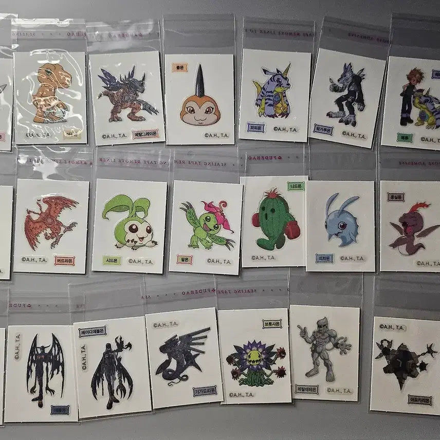 [BUNJANG] Digimon Adventure Jelly Sticker 22 Types Bundle Set / 디지몬 어드벤처 젤리 띠부띠부씰 22종 일괄