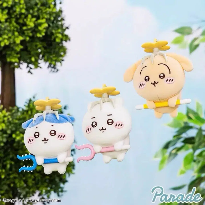 [BUNJANG] Chiikawa Hachiware "Failed to Subdue Flying" Series Plush Keychain / (배송비포함)치이카와 하치와레 비행 토벌 실패 시리즈