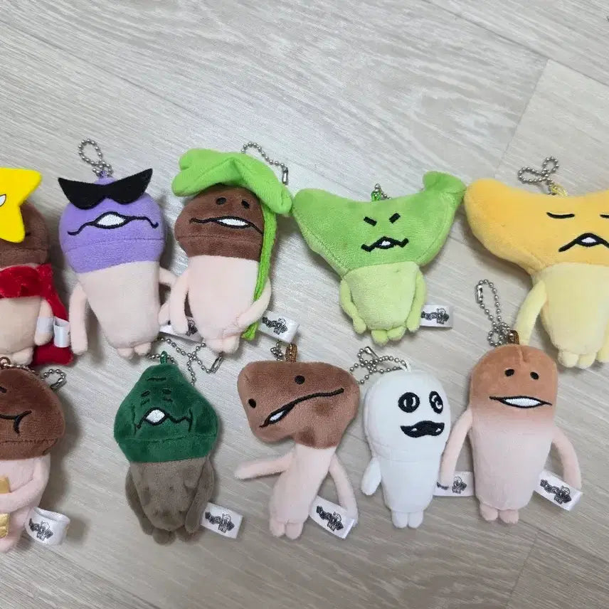 [BUNJANG] Nameko Doll Keyring Bundle Set / 나메코 인형 키링 일괄판매.