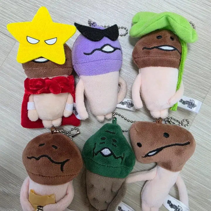 [BUNJANG] Nameko Doll Keyring Bundle Set / 나메코 인형 키링 일괄판매.