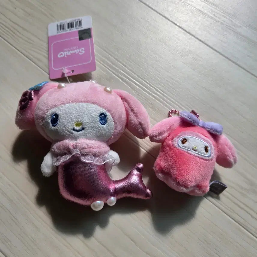 [BUNJANG] My Melody Mermaid Doll Keychain 2 Types Bundle Set / 마이멜로디 인어 인형 키링 2종 일괄