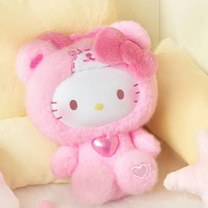 [BUNJANG] Sanrio Hello Kitty Teddy Bear Pajama Doll Keyring / 탑토이 산리오 헬로키티 테디베어 파자마 인형 키링