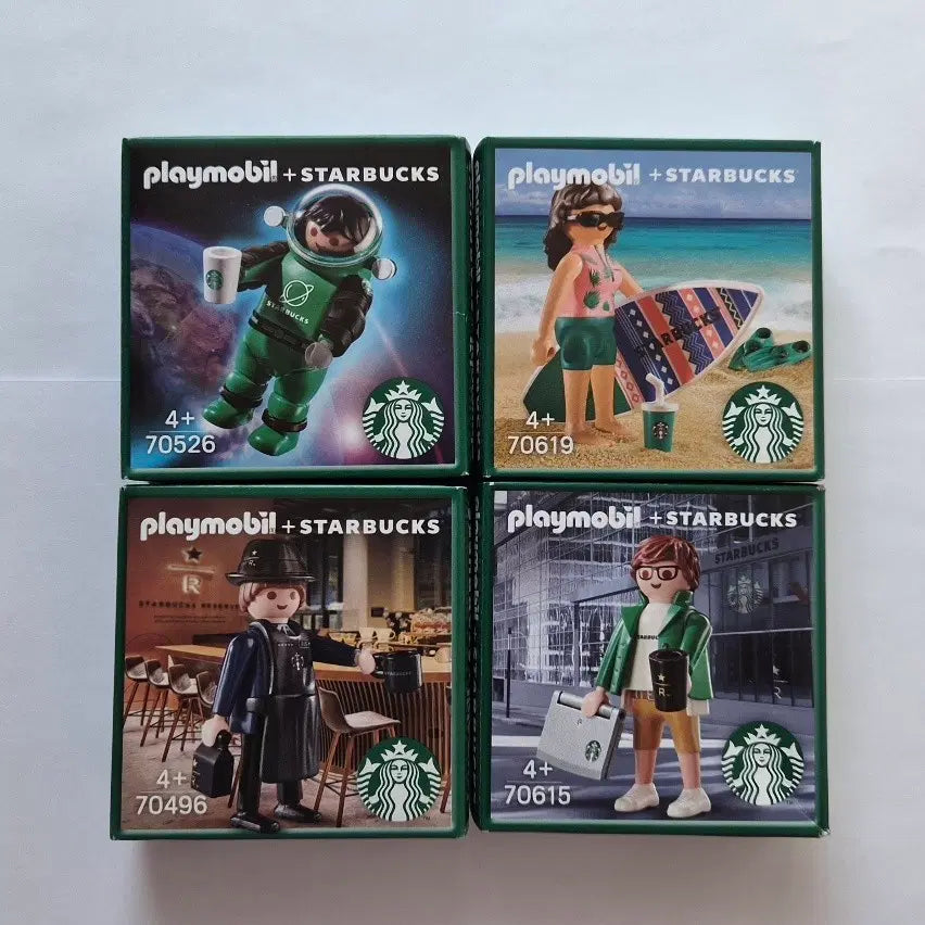 [BUNJANG] Playmobil Starbucks 4-Item Bundle Set / 플레이모빌 스타벅스 4종  일괄