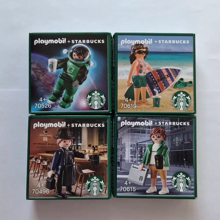 [BUNJANG] Playmobil Starbucks 4-Item Bundle Set / 플레이모빌 스타벅스 4종  일괄