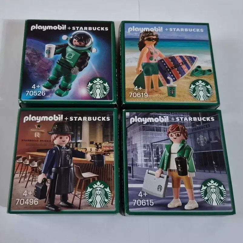 [BUNJANG] Playmobil Starbucks 4-Item Bundle Set / 플레이모빌 스타벅스 4종  일괄
