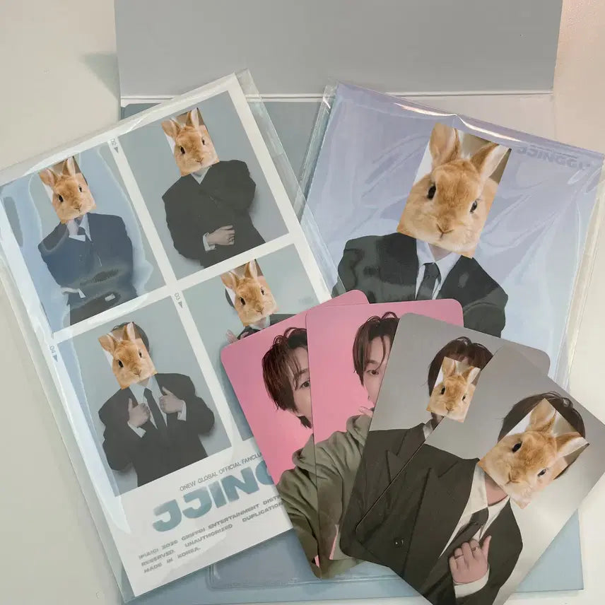 [BUNJANG] Onew Fanclub 3rd Generation "Jjinggu" Kit Photocard Bundle Set / 온유 팬클럽 3기 찡구 키트