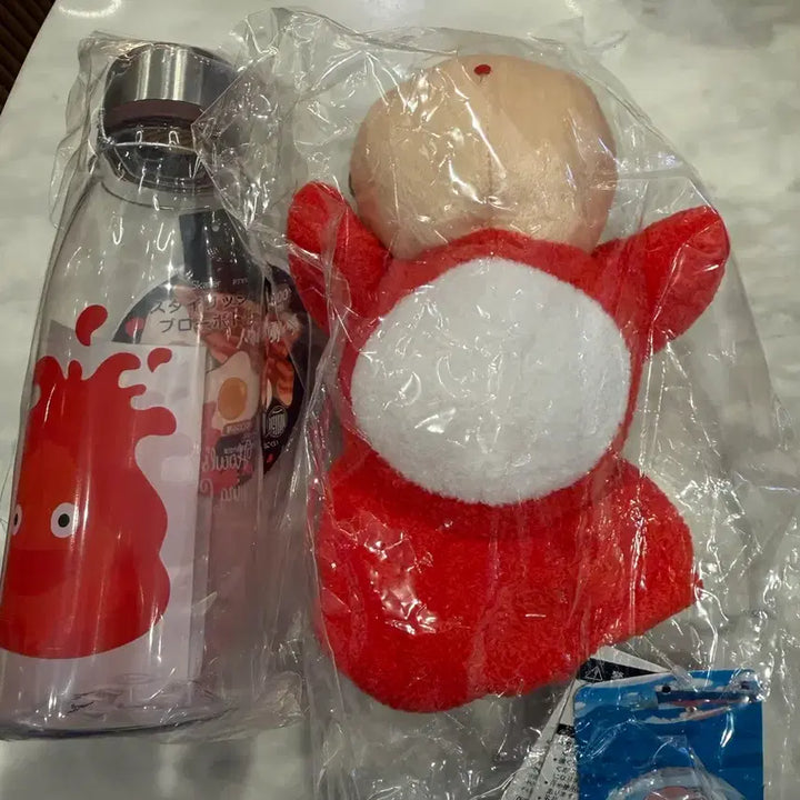 [BUNJANG] Studio Ghibli Ponyo Doll &amp; Water Bottle Bundle Set / 도토리숲 포뇨 인형, 물병 일괄