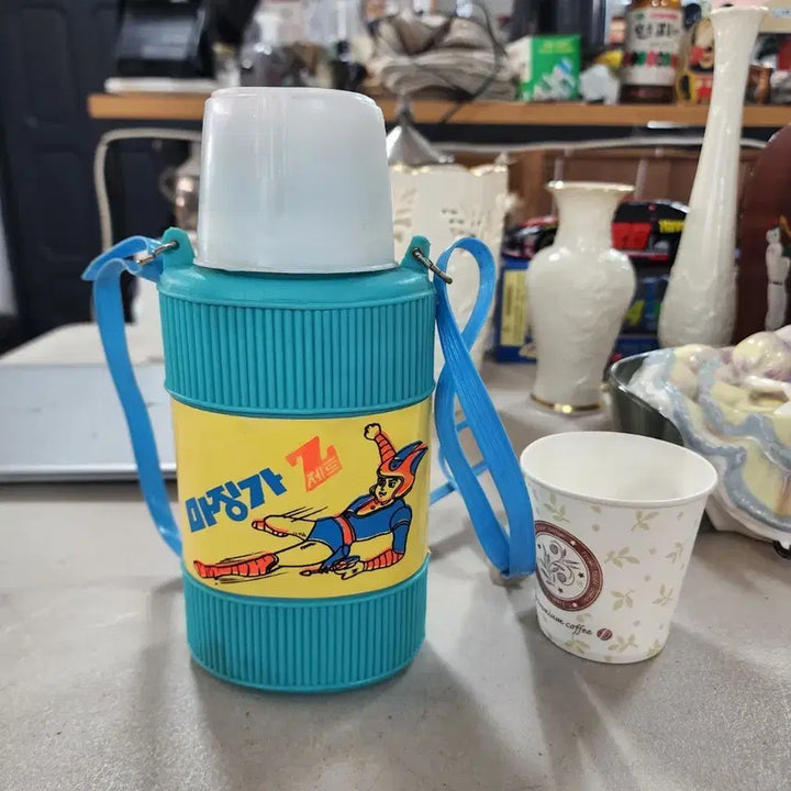 [BUNJANG] Mazinger Z Atom Water Bottle (National) / 미사용 마징가제트 아톰 물통 내쇼날 국민학생