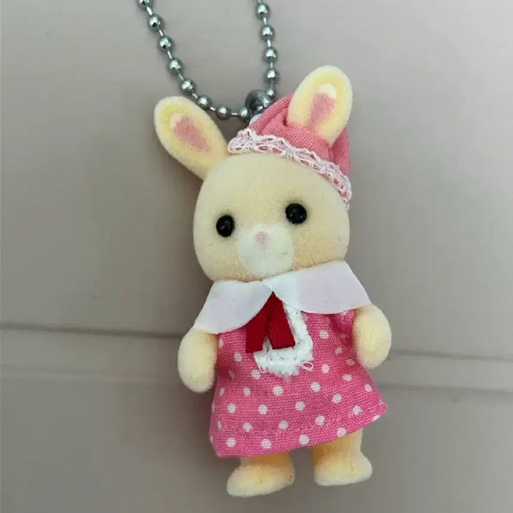 [BUNJANG] Sylvanian Families Hanazono Rabbit Keychain / 실바니안 하나조노 토끼 키링