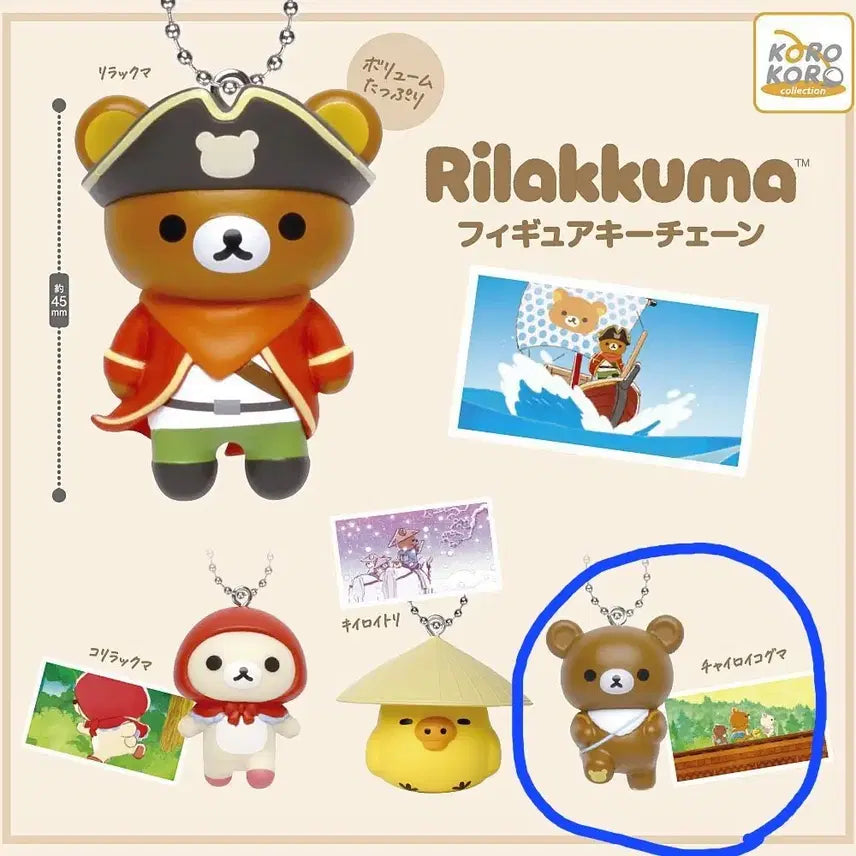 [BUNJANG] Rilakkuma Pirate Gacha Keyring Chairoikoguma / 리락쿠마 해적 가챠 키링 차이로이코구마