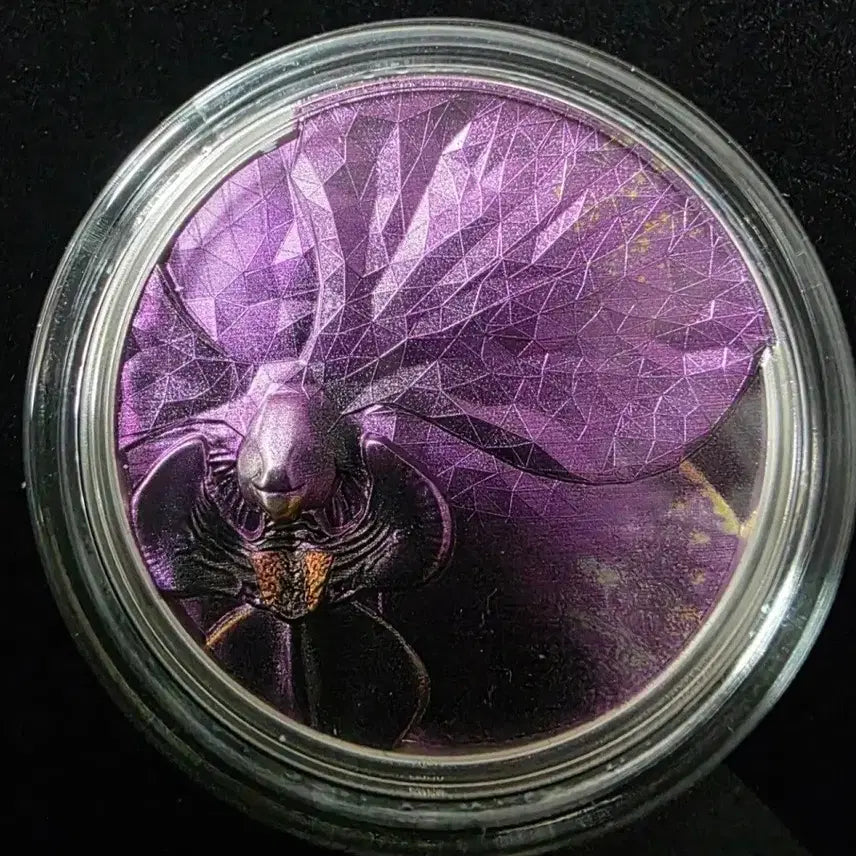 [BUNJANG] 2026 Cook Islands Orchid Color Silver Coin / 2026 쿡아일랜드 오키드 컬러 색채 은화
