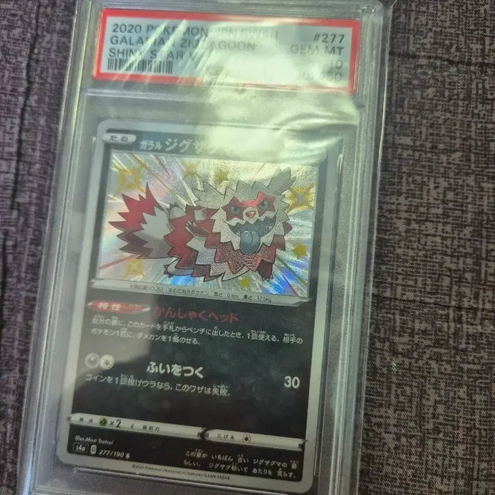 [BUNJANG] Pokemon Galar Zigzagoon Shiny Card PSA 10 / 포켓몬스터 PSA10 가라르 지그제구리 이로치 카드